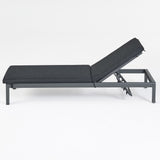 Cape Coral Outdoor Mesh and Aluminum Chaise Lounge with Cushion by Christopher Knight Home