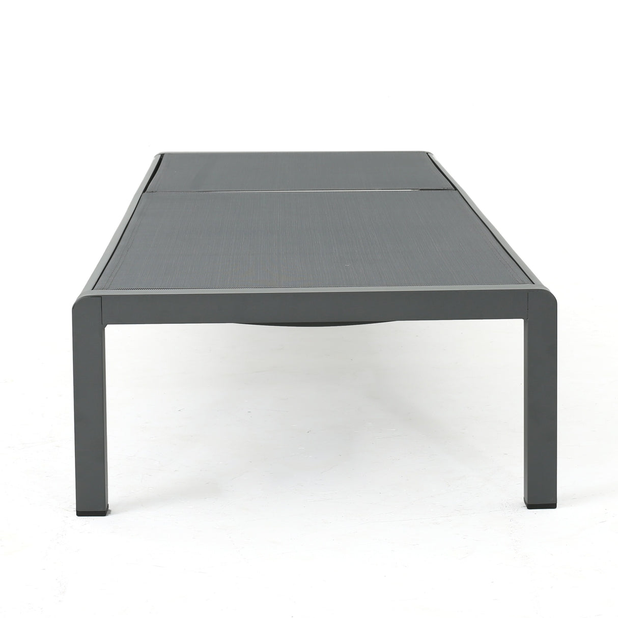 Cape Coral Outdoor Mesh and Aluminum Chaise Lounge with Cushion by Christopher Knight Home