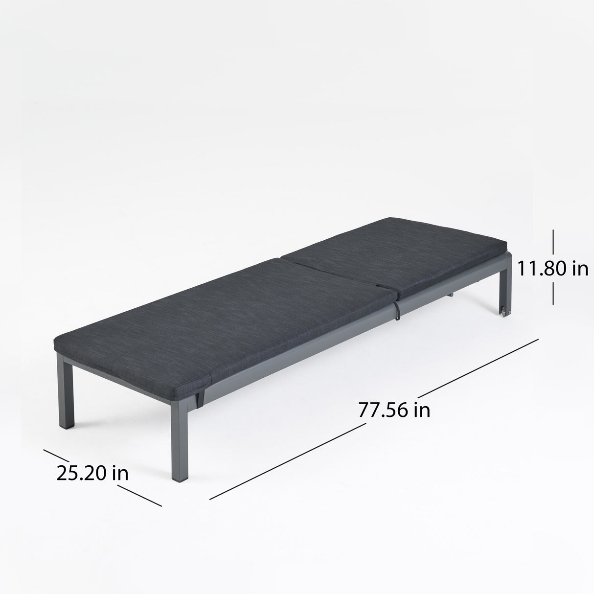 Cape Coral Outdoor Mesh and Aluminum Chaise Lounge with Cushion by Christopher Knight Home