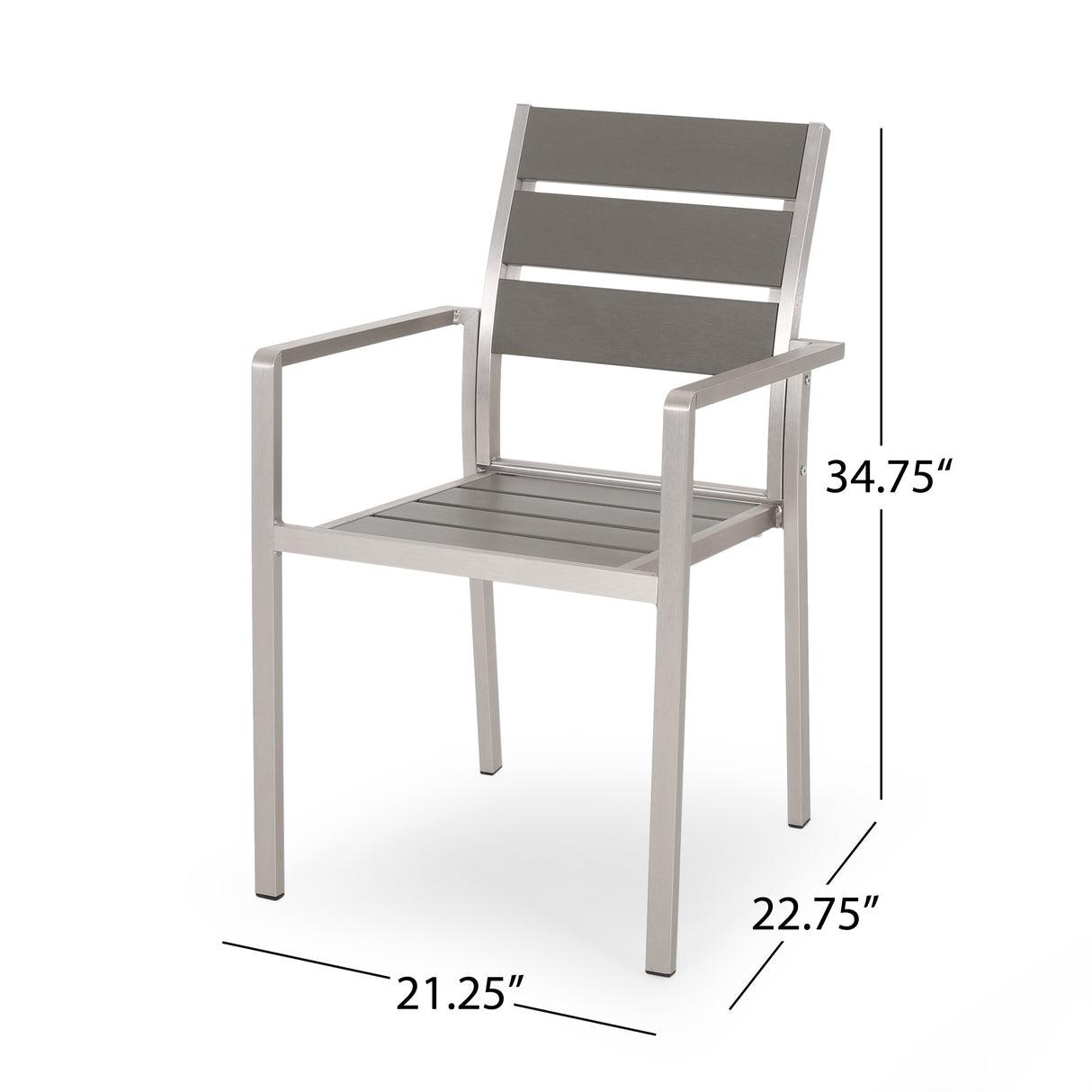 Cape Coral Outdoor Modern 6 Seater Aluminum Dining Set with Faux Wood Seats by Christopher Knight Home