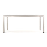 Cape Coral Outdoor Modern 6 Seater Aluminum Dining Set with Faux Wood Seats by Christopher Knight Home