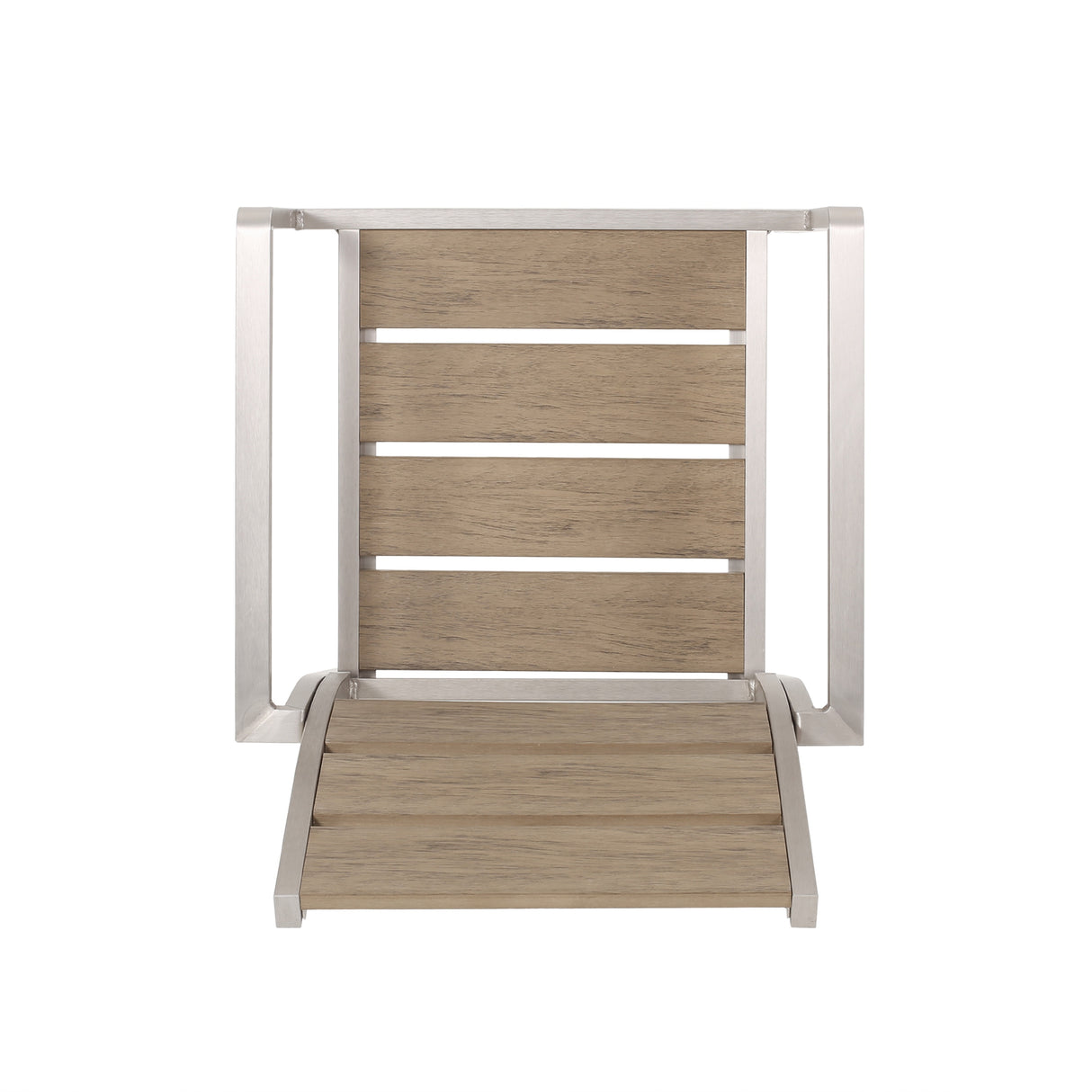 Cape Coral Outdoor Modern 6 Seater Aluminum Dining Set with Faux Wood Seats by Christopher Knight Home