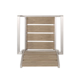 Cape Coral Outdoor Modern 6 Seater Aluminum Dining Set with Faux Wood Seats by Christopher Knight Home