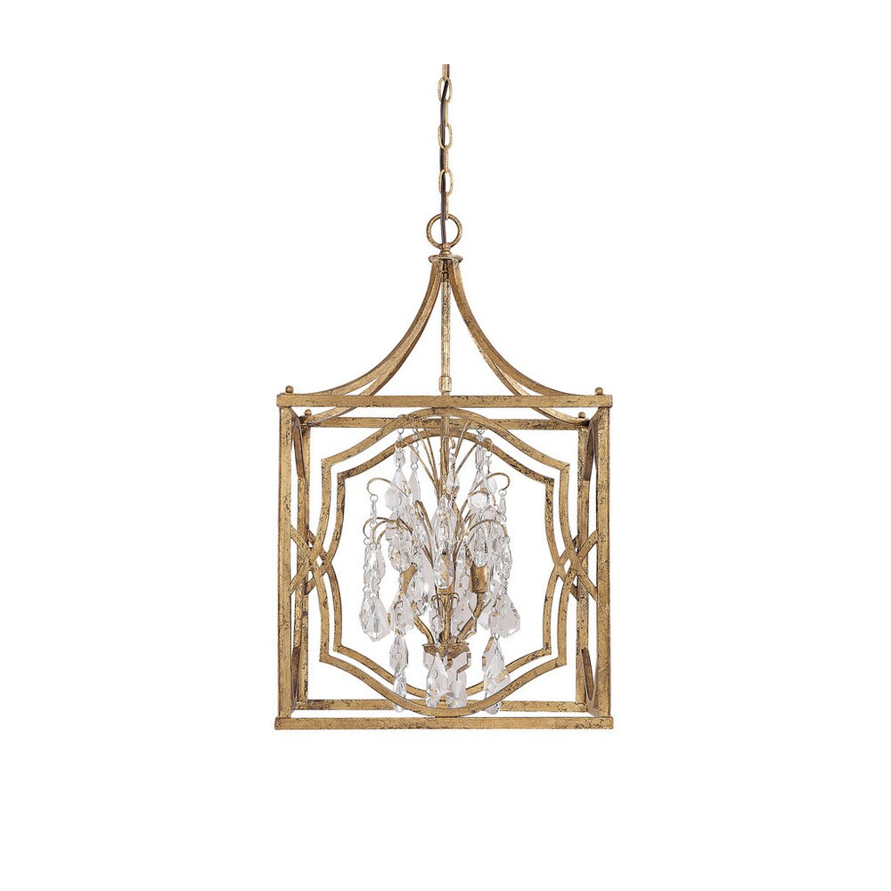 Blakely 4-light Antique Gold Foyer Pendant - Antique Gold