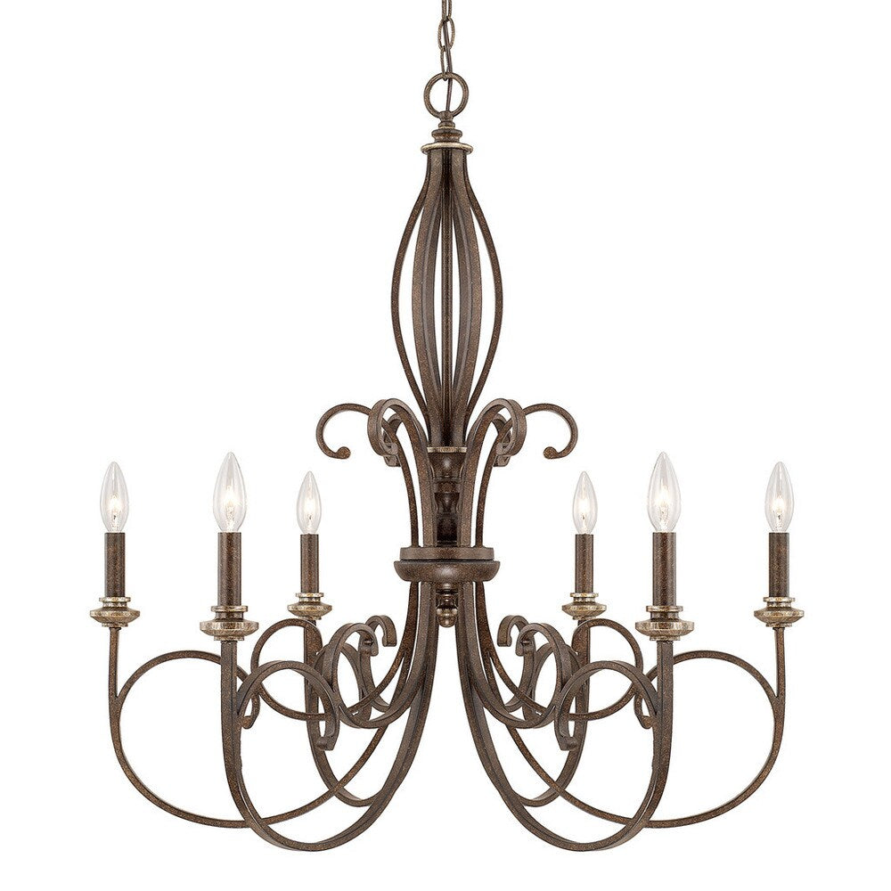 Kingsley 6-light Dark Spice Chandelier