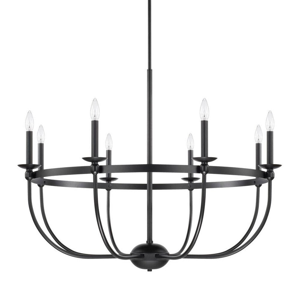 Rylann 8-light Matte Black Chandelier