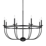 Rylann 8-light Matte Black Chandelier