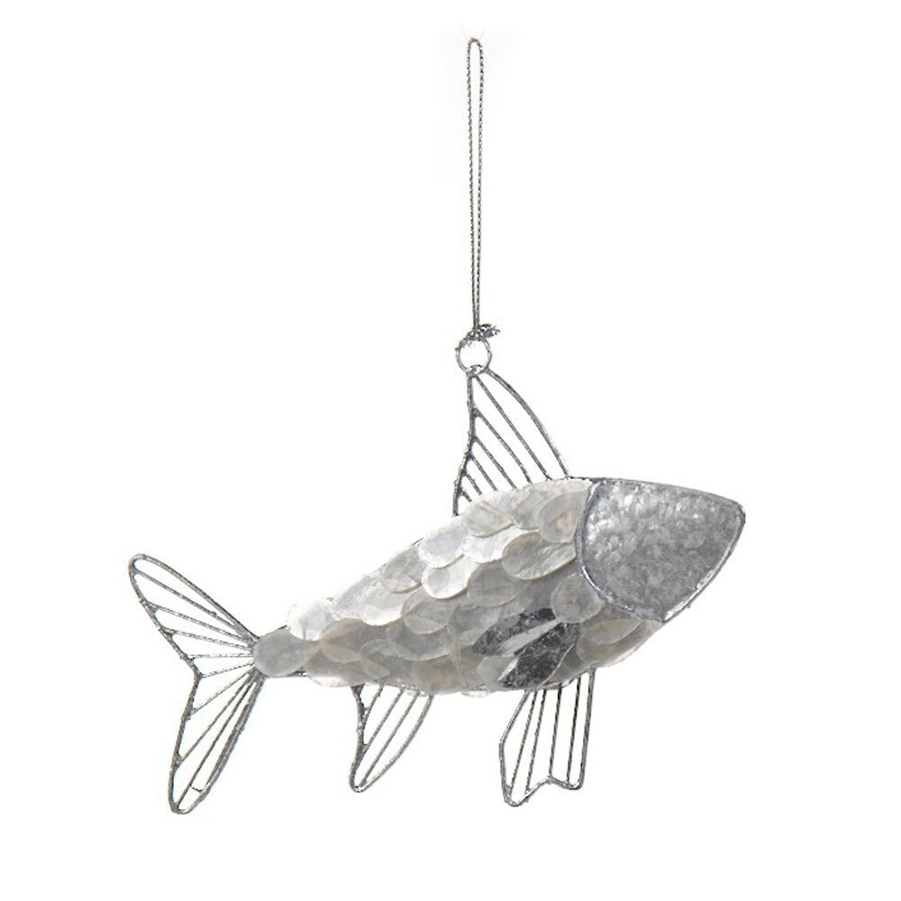 Capiz and Wire Tropical Fish Ornament (Set of 6)
