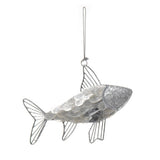 Capiz and Wire Tropical Fish Ornament (Set of 6)