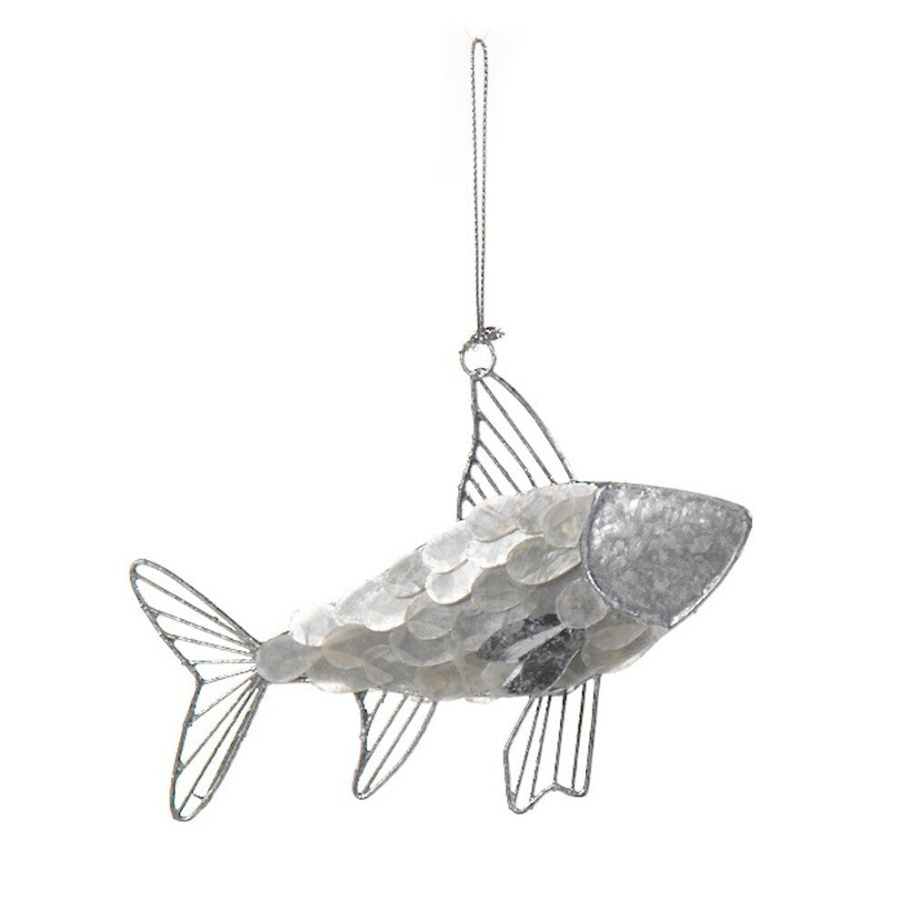 Capiz and Wire Tropical Fish Ornament (Set of 6)