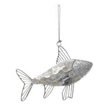 Capiz and Wire Tropical Fish Ornament (Set of 6)