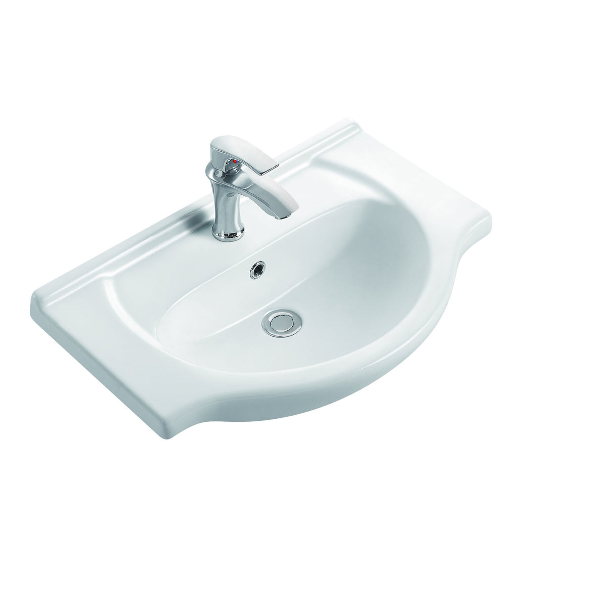 Capri 30" Wall-Hung Ceramic Top in White