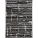 Capri Mod Plaid Black/Gray Area Rug - 6'5" X 9'3"