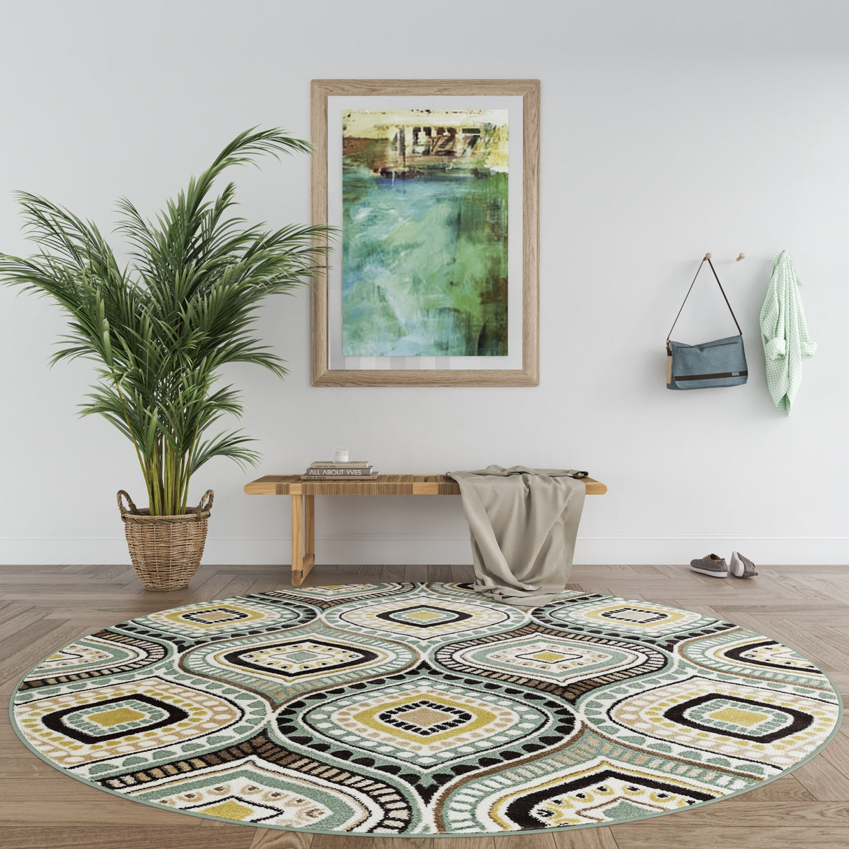 Caprice Global Geometric Indoor Area Rug
