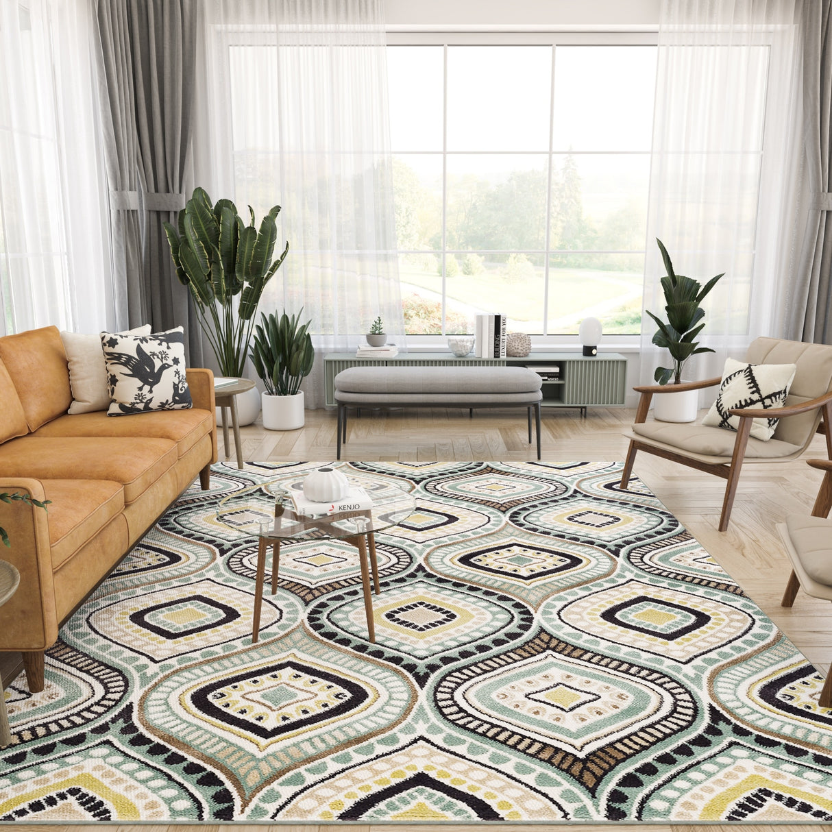 Caprice Global Geometric Indoor Area Rug