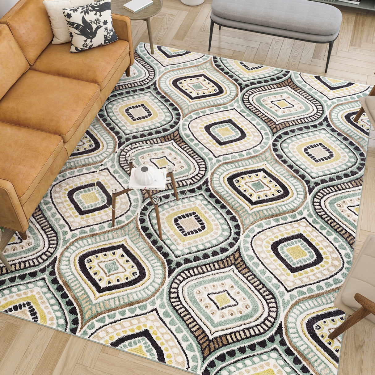 Caprice Global Geometric Indoor Area Rug