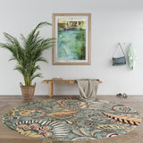 Caprice Mid-Century Modern Floral Indoor Area Rug