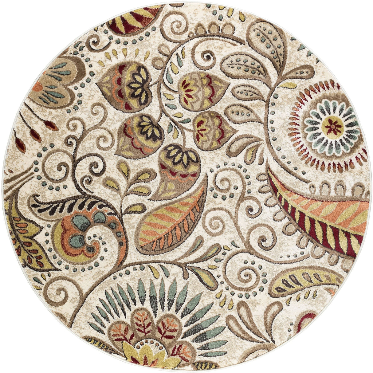 Caprice Mid-Century Modern Floral Indoor Area Rug