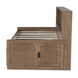 Captain Daybed with Storage Bookcase Headboard, Trundle, and Three Storage Drawers