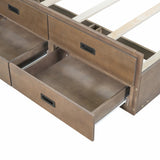 Captain Daybed with Storage Bookcase Headboard, Trundle, and Three Storage Drawers