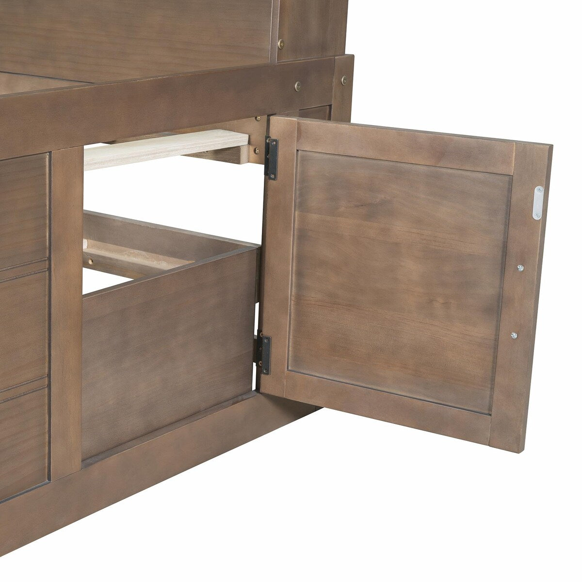 Captain Daybed with Storage Bookcase Headboard, Trundle, and Three Storage Drawers