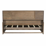 Captain Daybed with Storage Bookcase Headboard, Trundle, and Three Storage Drawers