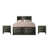 Captain's Bed Solid Wood Storage Drawers Platform Bed Bedroom 3pc Set