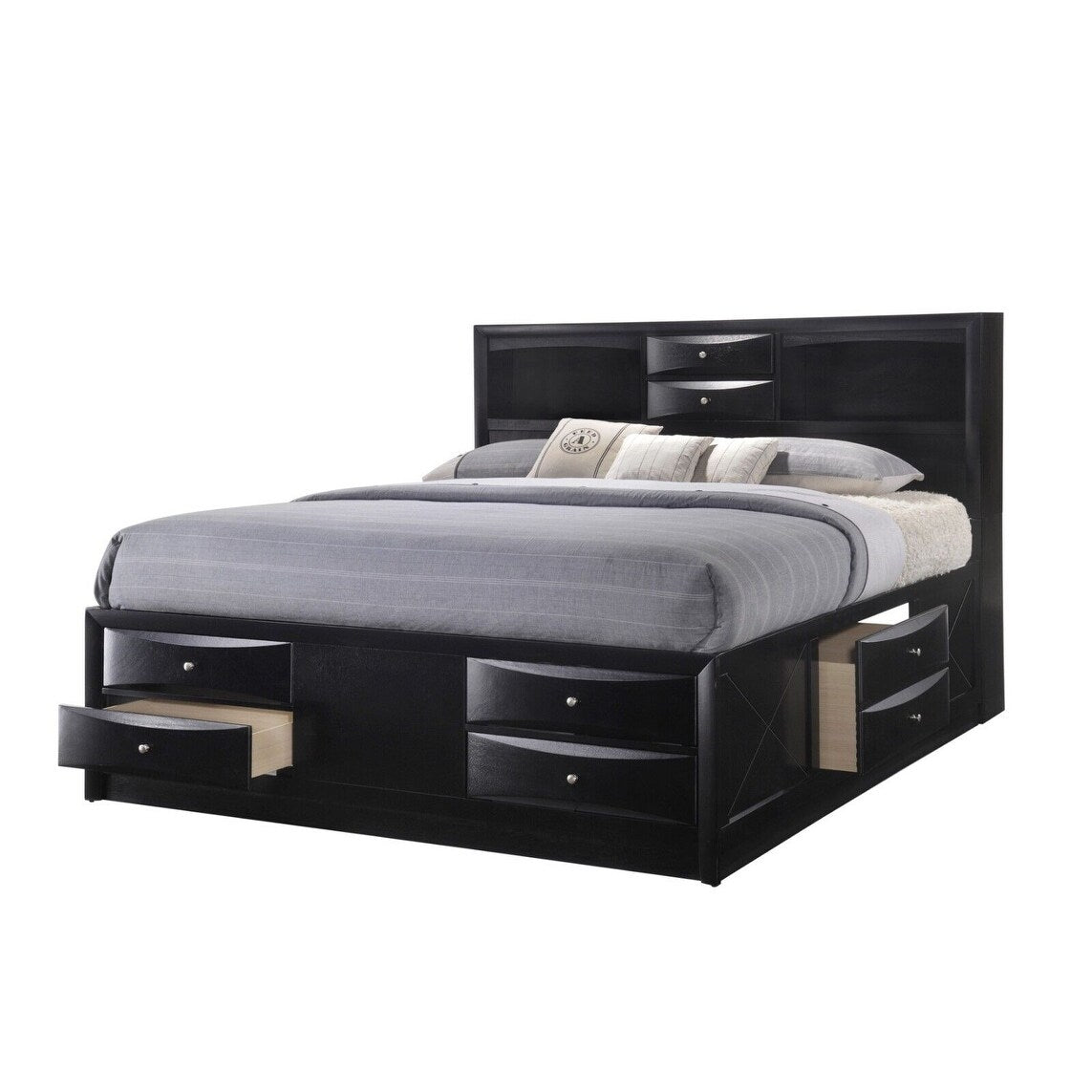 Captain's Bed Solid Wood Storage Drawers Platform Bed Bedroom 3pc Set