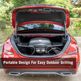 2-Burner Portable Table Patio Gas Grill with Cast Iron Grates