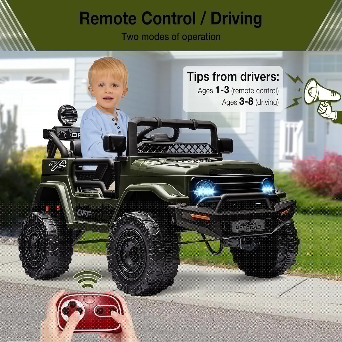 Car for Kids 3-7 with Remote Control