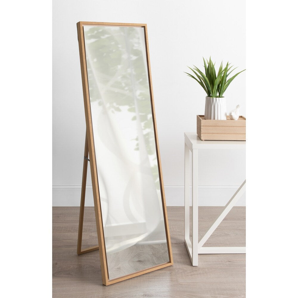 Carbon Loft Beckman Wood Framed Free-standing Mirror - 18x58