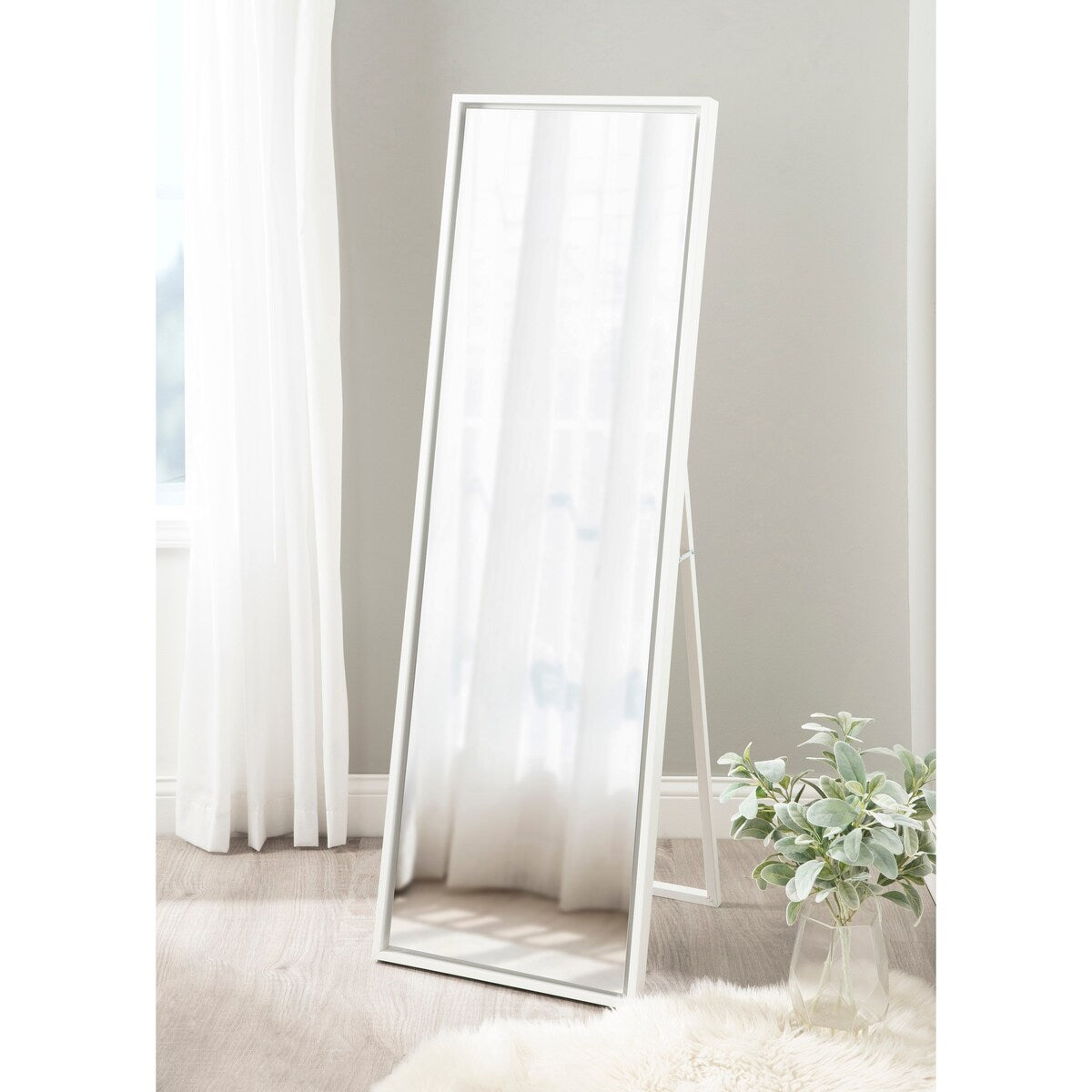 Carbon Loft Beckman Wood Framed Free-standing Mirror - 18x58