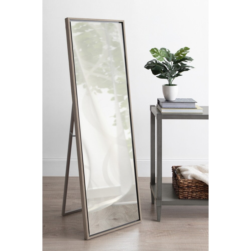 Carbon Loft Beckman Wood Framed Free-standing Mirror - 18x58