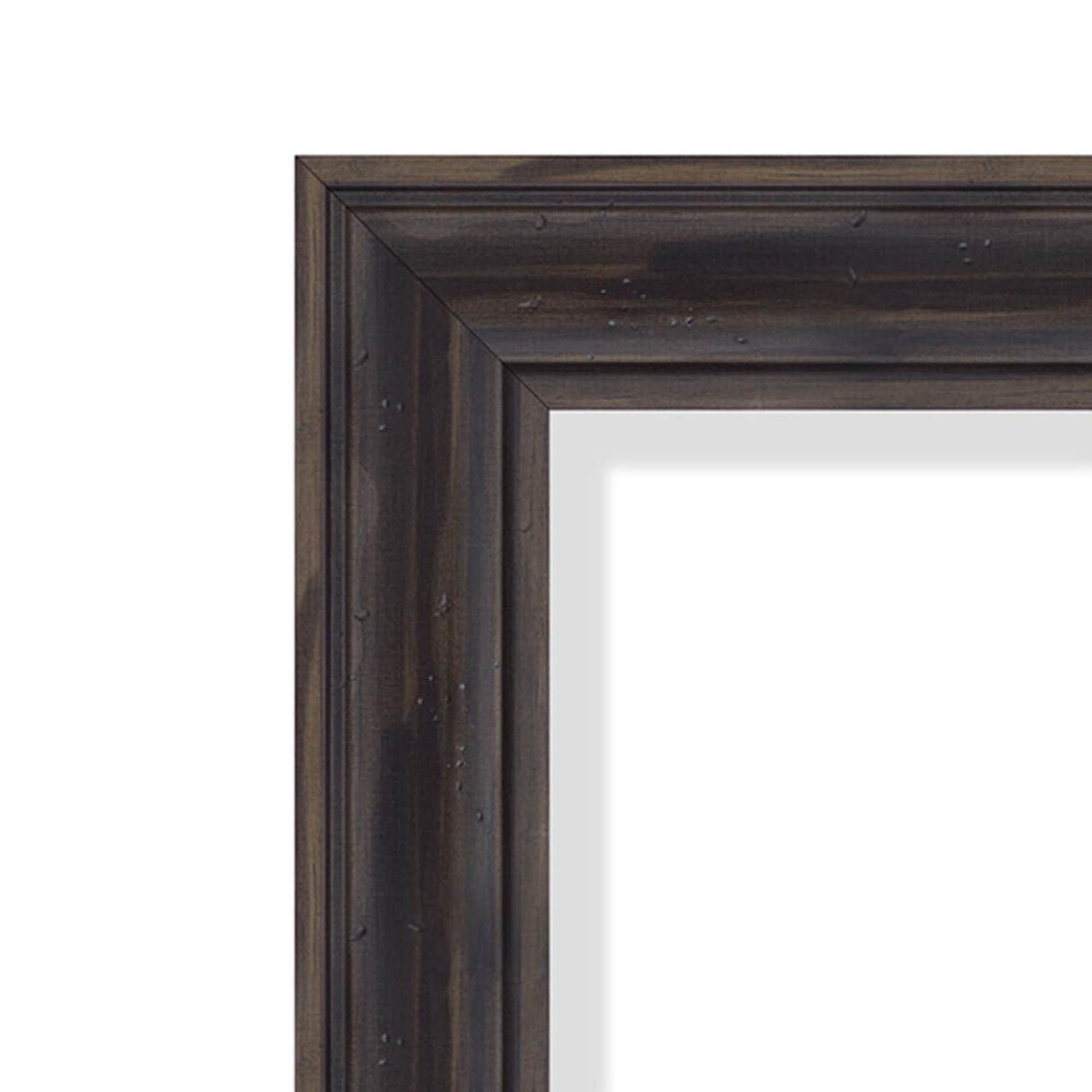 Beveled Wood Wall Mirror - Rustic Pine Frame