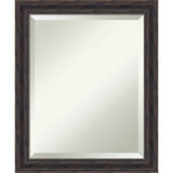 Beveled Wood Wall Mirror - Rustic Pine Frame