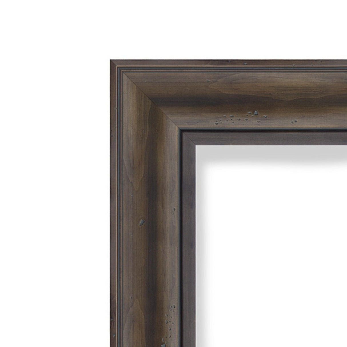 Beveled Wood Wall Mirror - Rustic Pine Frame