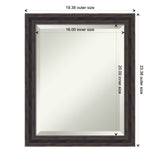 Beveled Wood Wall Mirror - Rustic Pine Frame