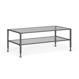 SEI Furniture Glenn Silver Metal Open Shelf Coffee Table