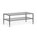 SEI Furniture Glenn Silver Metal Open Shelf Coffee Table