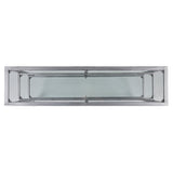 SEI Furniture Glenn Silver Metal and Glass Console Table