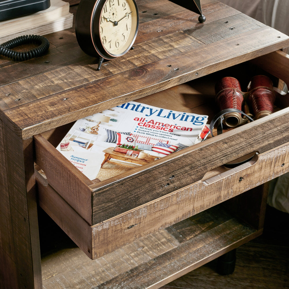 INK+IVY Renu Solid Wood Nightstand