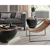 Carbon Loft Lemus Light Brown and Matte Black Sled Base Accent Chair - 26" x 32.25" x 29.50"
