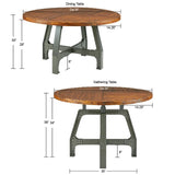 INK+IVY Lancaster Round Dining/Gathering Table - amber/ graphite