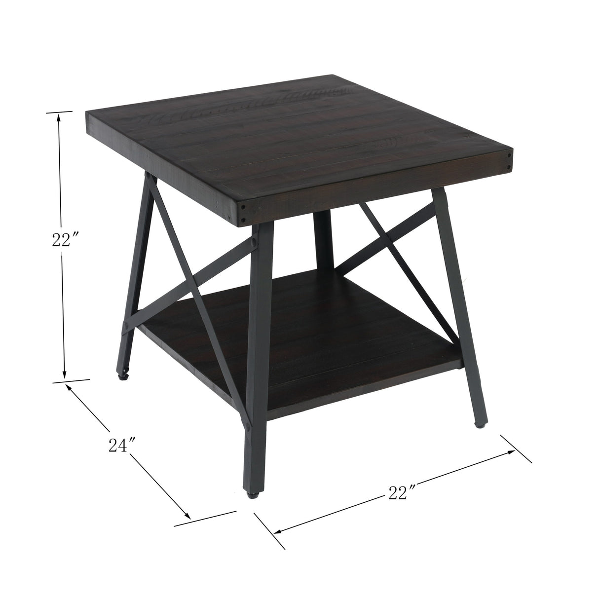 Carbon Loft Oliver Modern Rustic Wood End Table