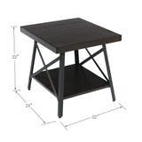 Carbon Loft Oliver Modern Rustic Wood End Table