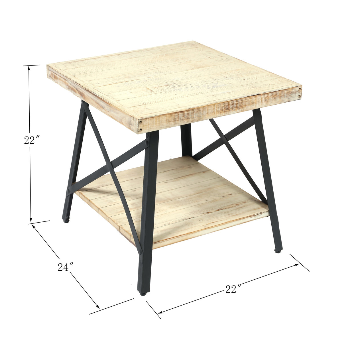 Carbon Loft Oliver Modern Rustic Wood End Table