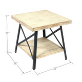 Carbon Loft Oliver Modern Rustic Wood End Table
