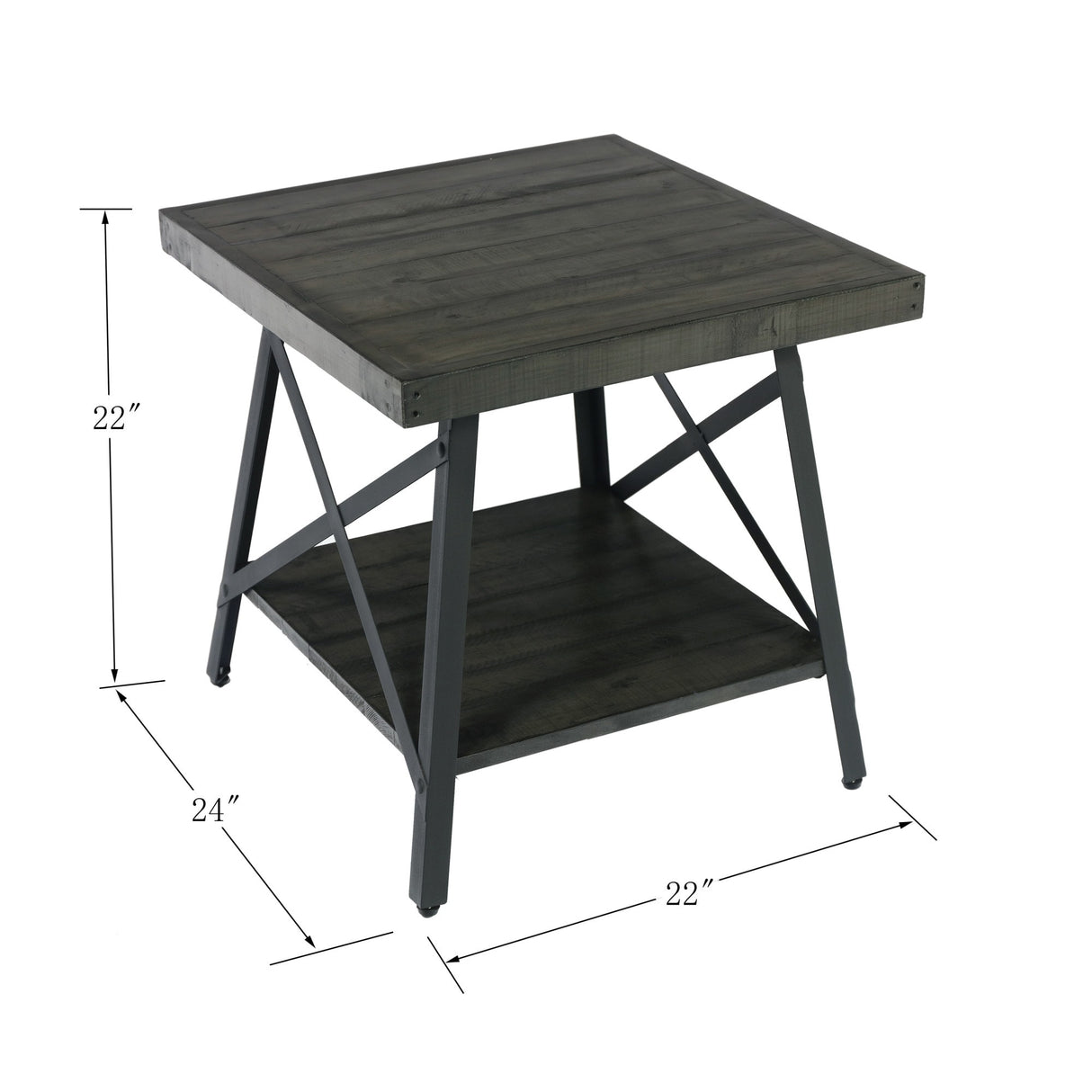 Carbon Loft Oliver Modern Rustic Wood End Table