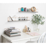 Carbon Loft Richter 2-pack Wood and Metal Floating Wall Shelves - 2 Piece