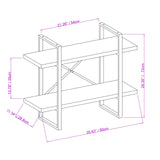 Carbon Loft Strohn and Adjustable Wood and Metal Display and Etagere Bookshelves and Bookcases - 35.43*12.5*28.54 inches